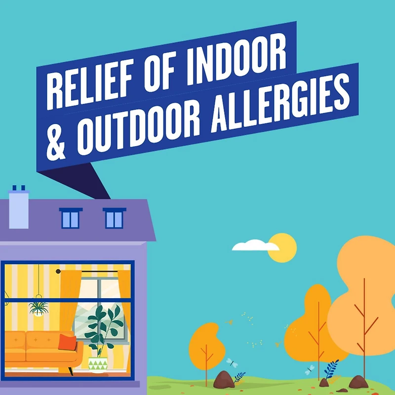 Reactine Extra Strength Antihistamine Tablets - 10mg Cetirizine Hydrochloride - 24 Hour Allergy Relief Medicine, 48 Count