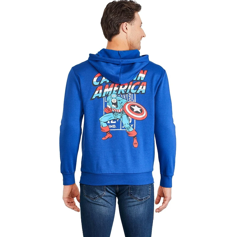 Haut à capuchon Captain America Marvel pour hommes