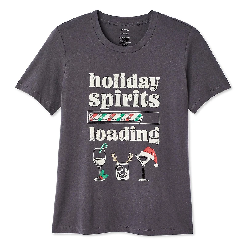 George Women's Christmas Short Sleeve Tee