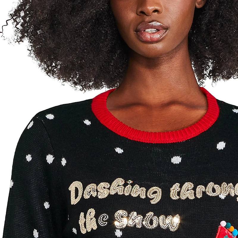 Chandail de Noël avec motif lumineux George pour femmes