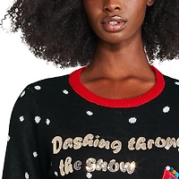 Chandail de Noël avec motif lumineux George pour femmes