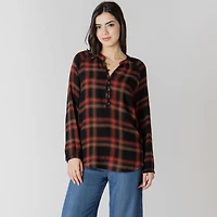 Devoted long sleeve buttoned blouse
