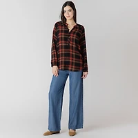 Devoted long sleeve buttoned blouse