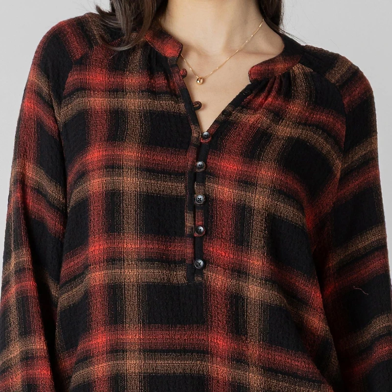 Devoted long sleeve buttoned blouse