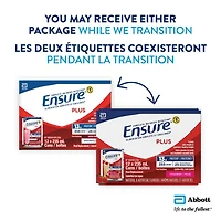 Ensure Plus, Meal Replacement, Complete Balanced Nutrition, Strawberry, 12 x 235 mL Can