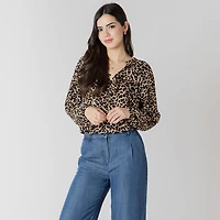 Devoted long sleeve buttoned blouse