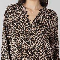 Devoted long sleeve buttoned blouse