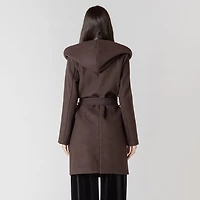 Devoted veste à capuche, manches longues et coupe A-line, avec ceinture