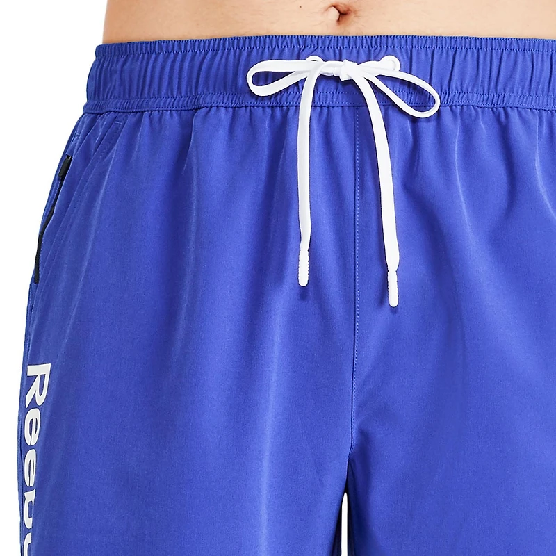 Reebok Men's Solid Logo 7 Inch Boardshort