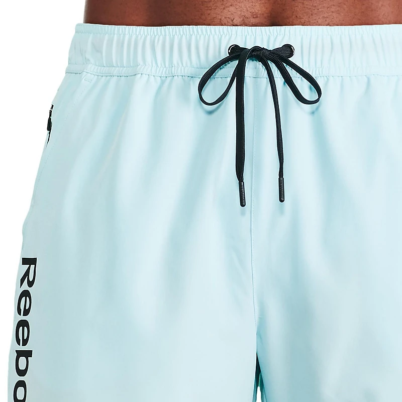 Reebok Men's Solid Logo 7 Inch Boardshort
