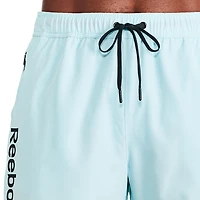 Reebok Men's Solid Logo 7 Inch Boardshort