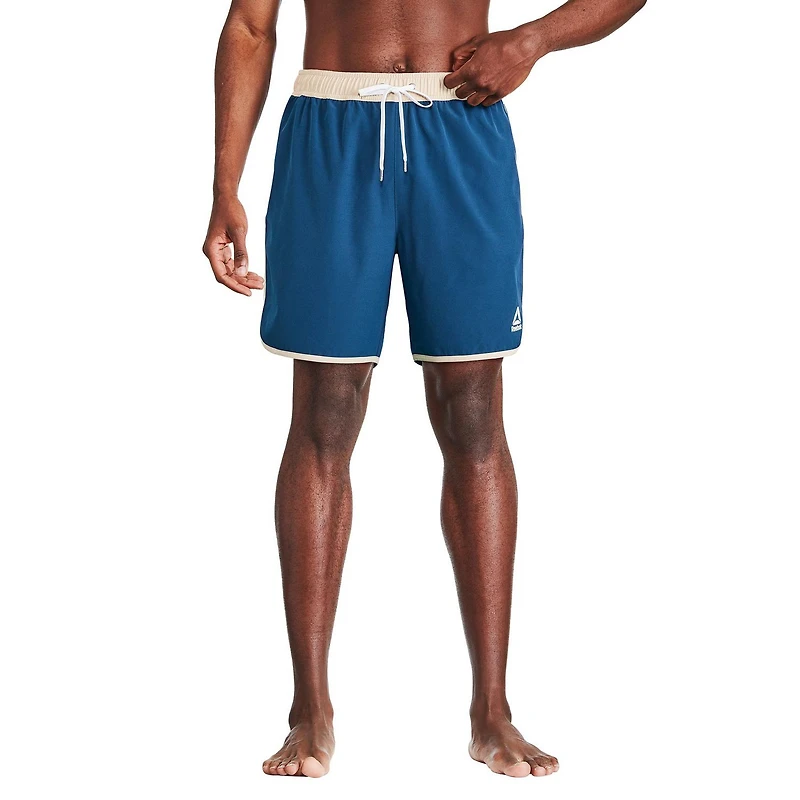 Reebok Men's Solid Logo 7 Inch Boardshort