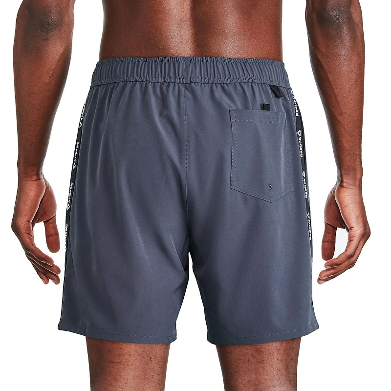 Reebok Men's Solid Logo 7 Inch Boardshort
