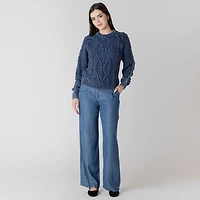 Devoted Pull à manches longues en maille torsadée