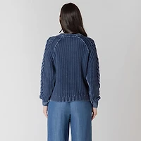 Devoted long sleeve cable knit sweater