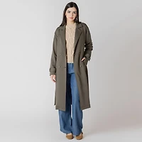 Devoted long sleeve knit trench coat