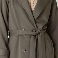 Devoted trench-coat en maille à manches longues