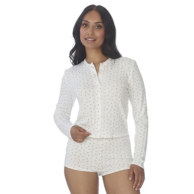 Secret vêtements de nuit Cardigan boutonné en pointelle