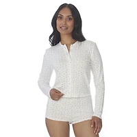 Secret vêtements de nuit Cardigan boutonné en pointelle