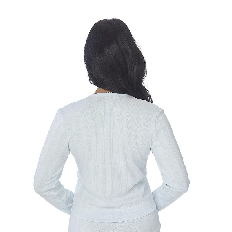 Secret Cardigan boutonné en pointelle