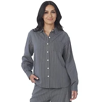 Secret Flannelette Oversize Pinstripe Shirt - Online exclusive