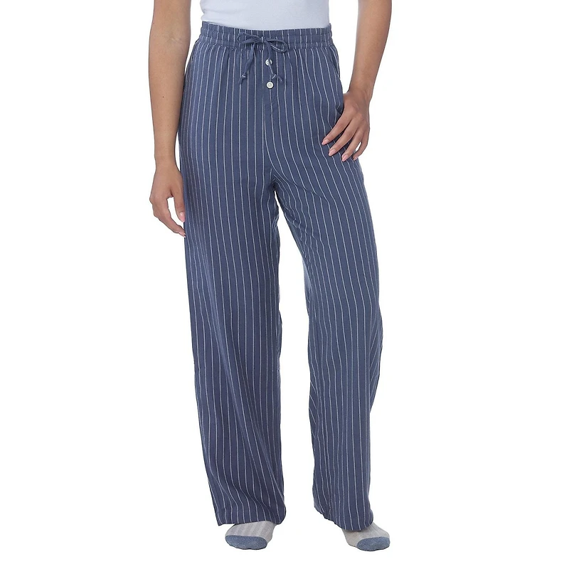 Secret pantalon en flanellette à fines rayures