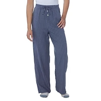 Secret pantalon en flanellette à fines rayures