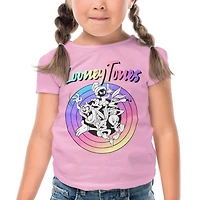 Looney Toons Girl's crew neck tee shirt with short sleeves