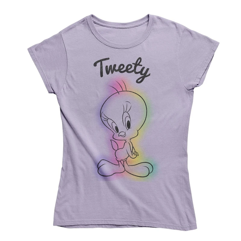 Looney Toons Girl's crew neck tee shirt with short sleeves