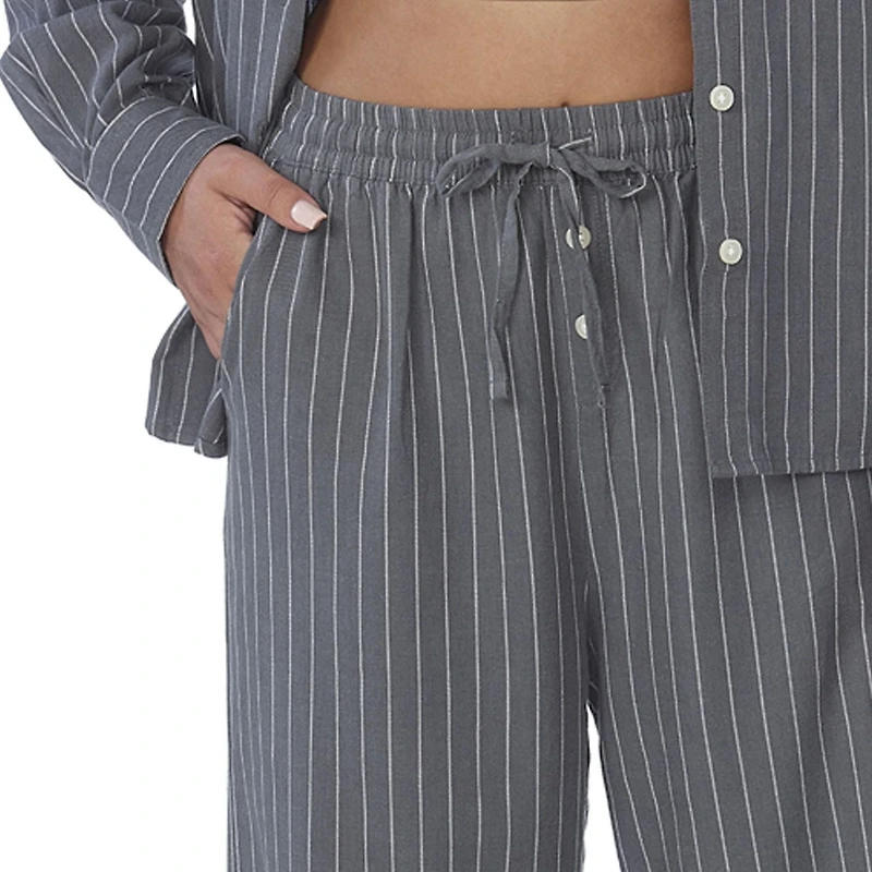 Secret Sleep Flannelette Pinstripe Pants