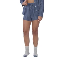 Secret Short en flanellette à fines rayures