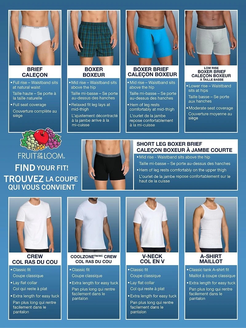 Fruit of the Loom Men's White A-Shirts, 6-Pack, Sizes S-XL