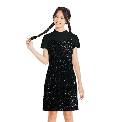 Ensemble 2 pièces avec robe à paillettes Justice pour filles