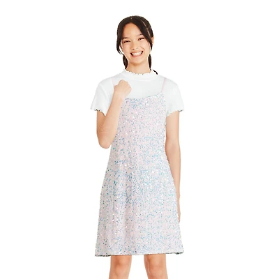 Justice Girls' Sequin Dress 2-Piece Set