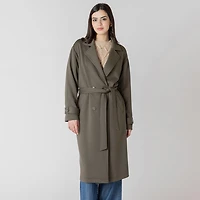 Devoted long sleeve knit trench coat