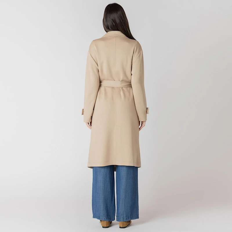 Devoted trench-coat en maille à manches longues