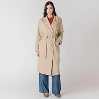 Devoted trench-coat en maille à manches longues