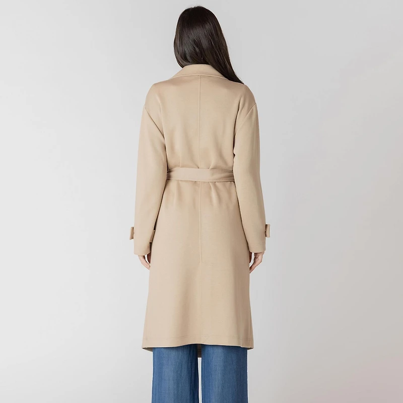 Devoted trench-coat en maille à manches longues