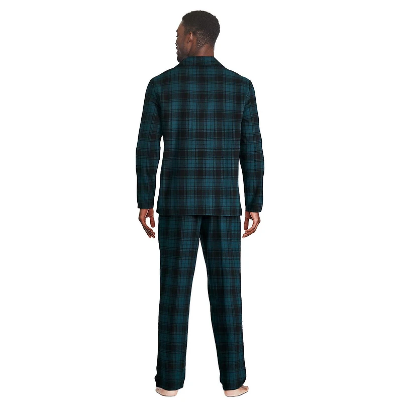 George Men's Notch Collar Pajama 2-Piece Set