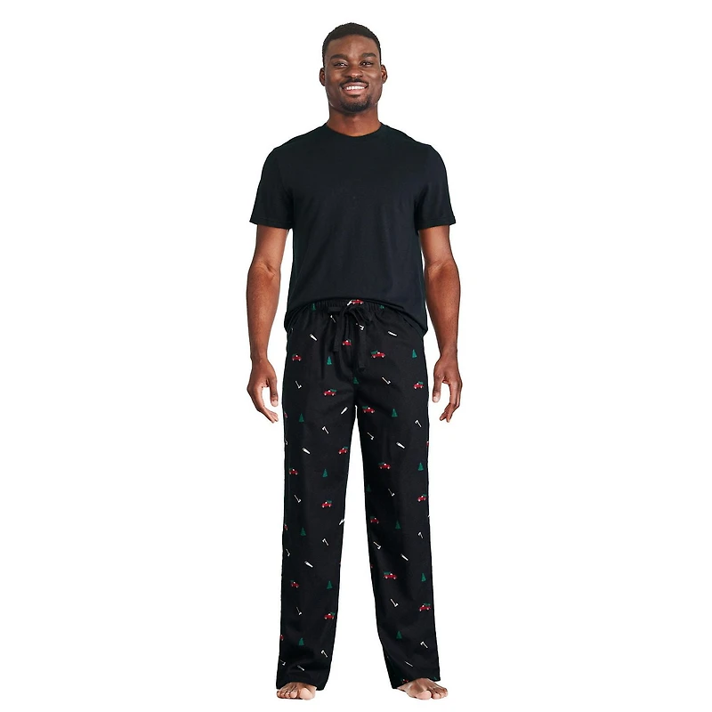 Pantalon de pyjama en flanelle George pour hommes Tailles P-2XL