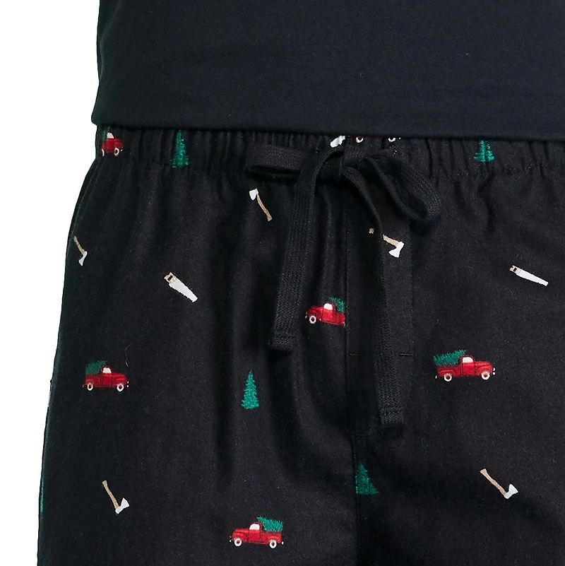 Pantalon de pyjama en flanelle George pour hommes Tailles P-2XL