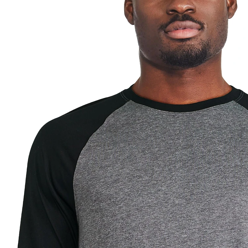 Pyjama à manches raglan 2 pièces George pour hommes Tailles P-2XL