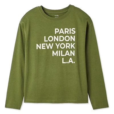 George Girls' Graphic Long Sleeve Tee