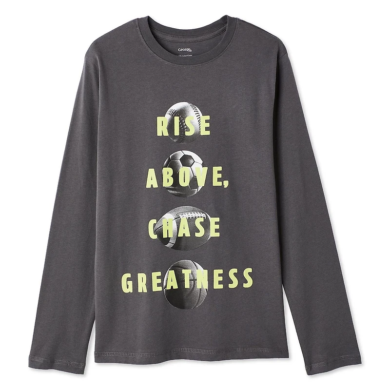 T-shirt à manches longues avec imprimé graphique George pour garçons
