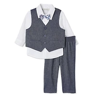 George Baby Boys' Shirt, Vest, Pant and Bowtie 4-Piece Set