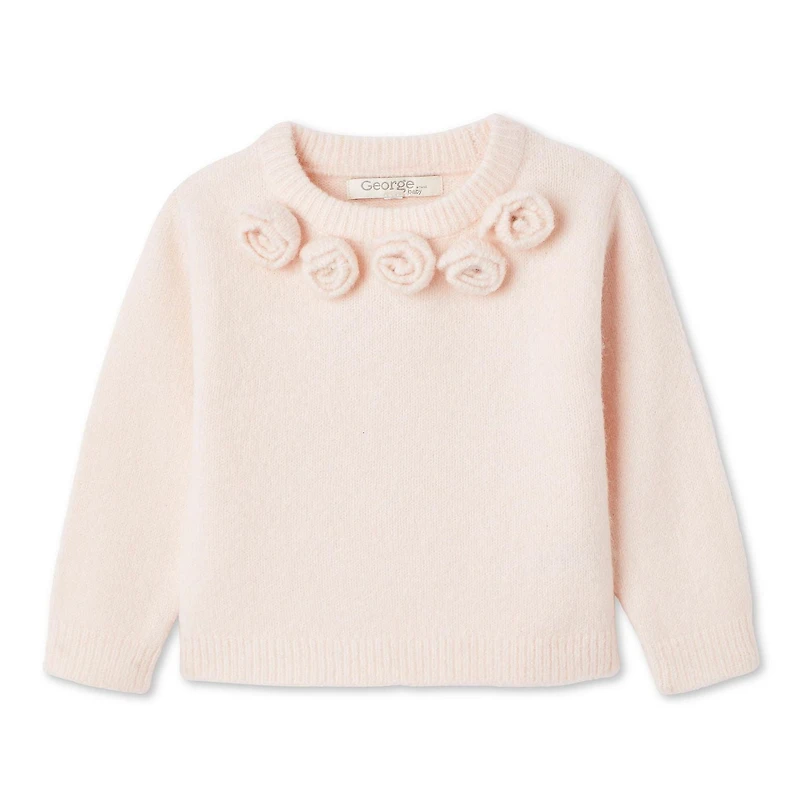 George Baby Girls' Flower Sweater