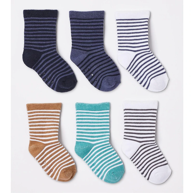 Lot de 6 paires mi-chaussettes George pour bébés garçons