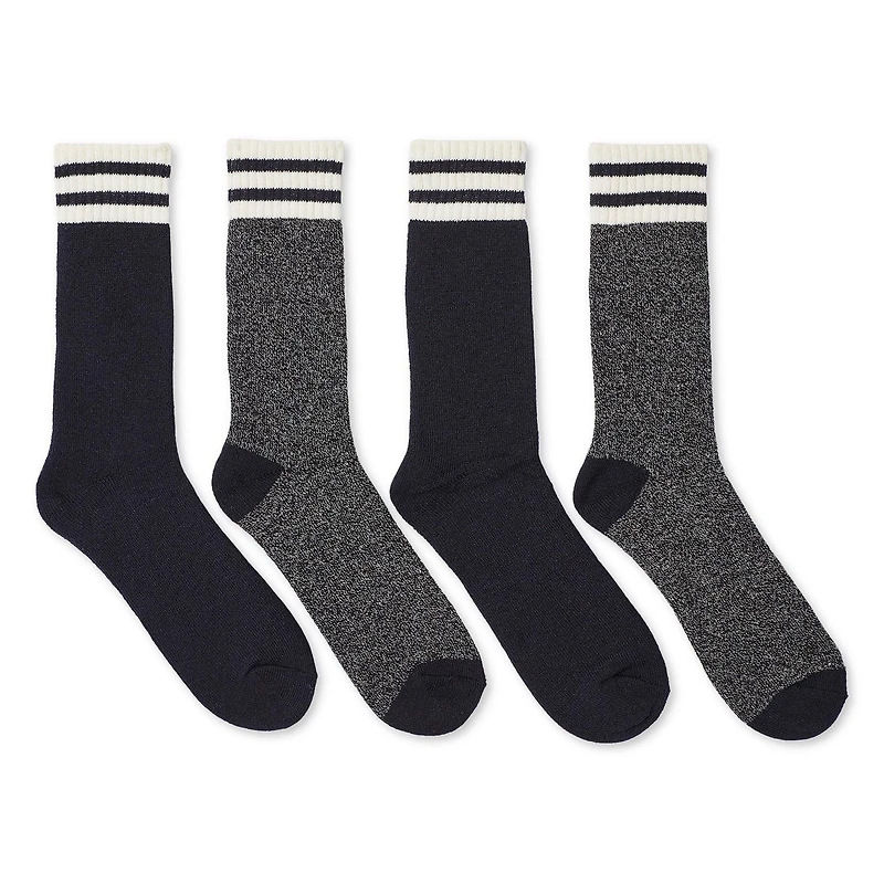 Athletic Works Men's Crew Boot Socks 4-Pack