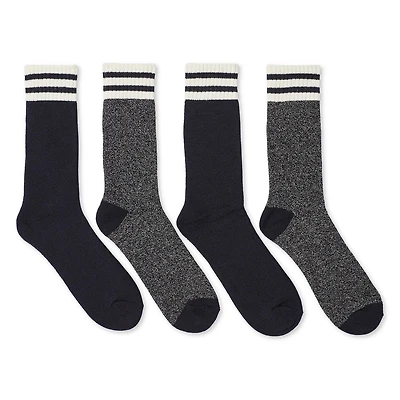 Athletic Works Men's Crew Boot Socks 4-Pack