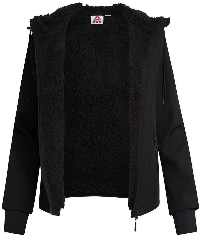Reebok Women's Sherpa Lined Softshell Jacket with Hood